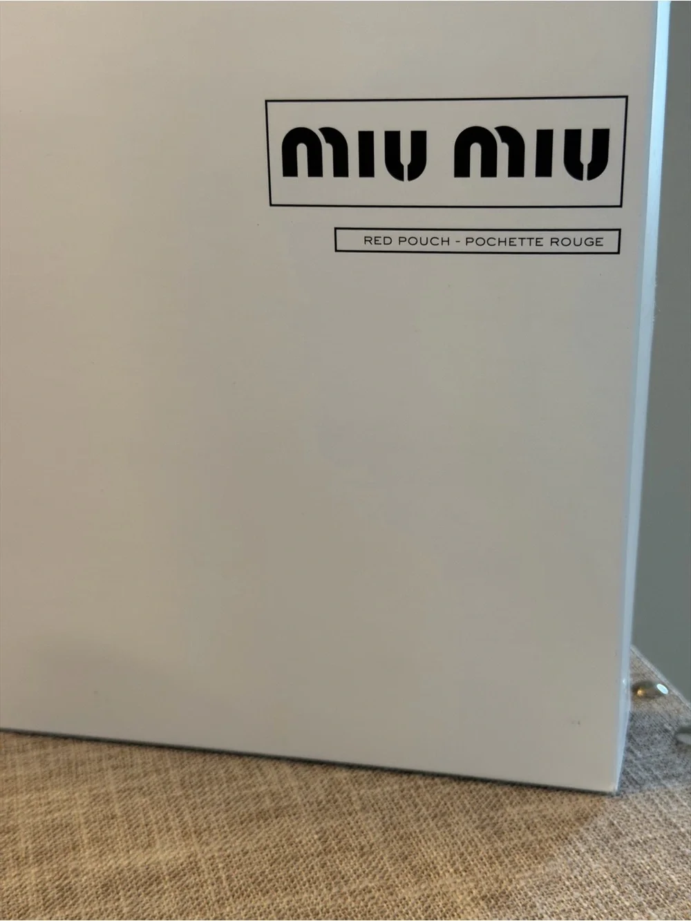 Miu Miu Parfum Red Faux Fur Cosmetic Pouch
